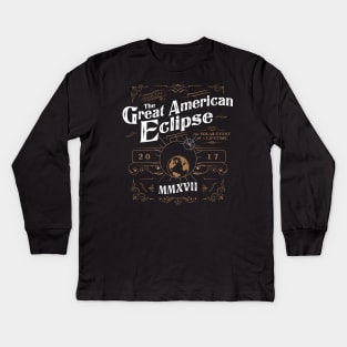 Great American Eclipse: Old World Kids Long Sleeve T-Shirt